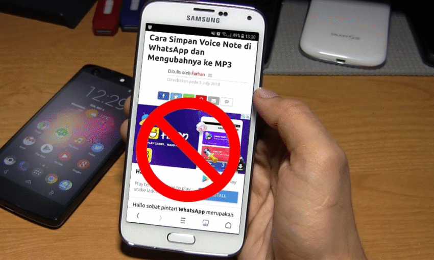 cara menghilangkan iklan di samsung