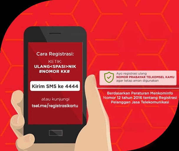 cara registrasi kartu telkomsel sms