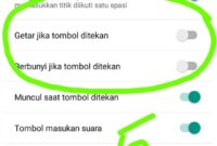 cara mematikan getaran saat mengetik 
