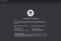 cara mengaktfikan mode incognito