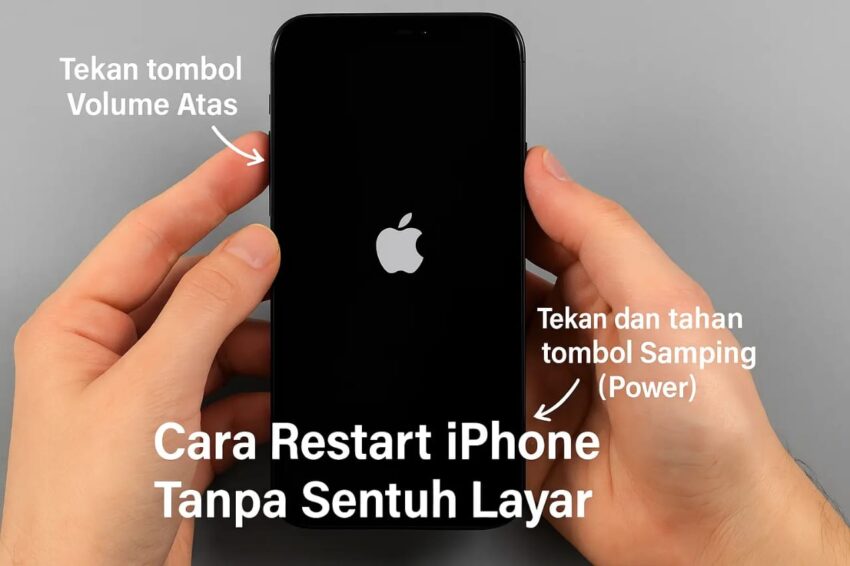 cara restart iphone