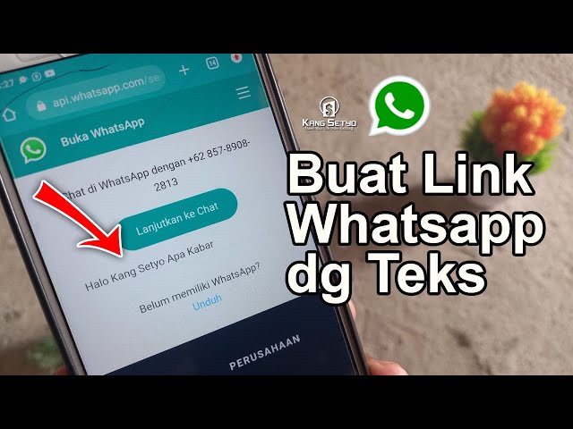 cara membuat link whatsapp