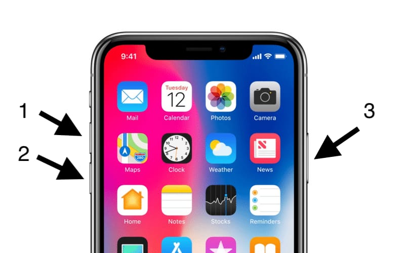cara restart iphone xr